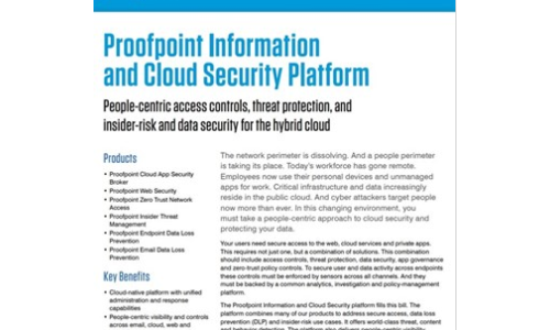 ProofPoint -Informationen und Cloud -Sicherheitsplattform